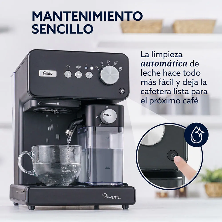 CAFETERA OSTER AUTOMÁTICA DE ESPRESSO, PRIMALATTE, COLOR NEGRO, BVSTEM6604BK 3