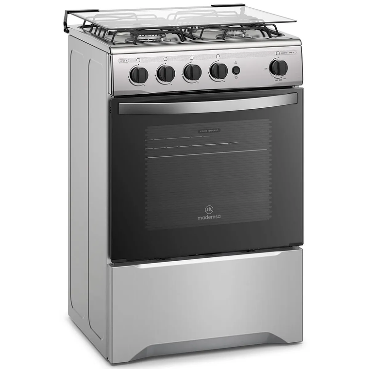 COCINA A GAS 4 PLATOS MADEMSA CON LIMPIAFÁCIL Y BOTÓN DE ENCENDIDO M 520 T INOX 3