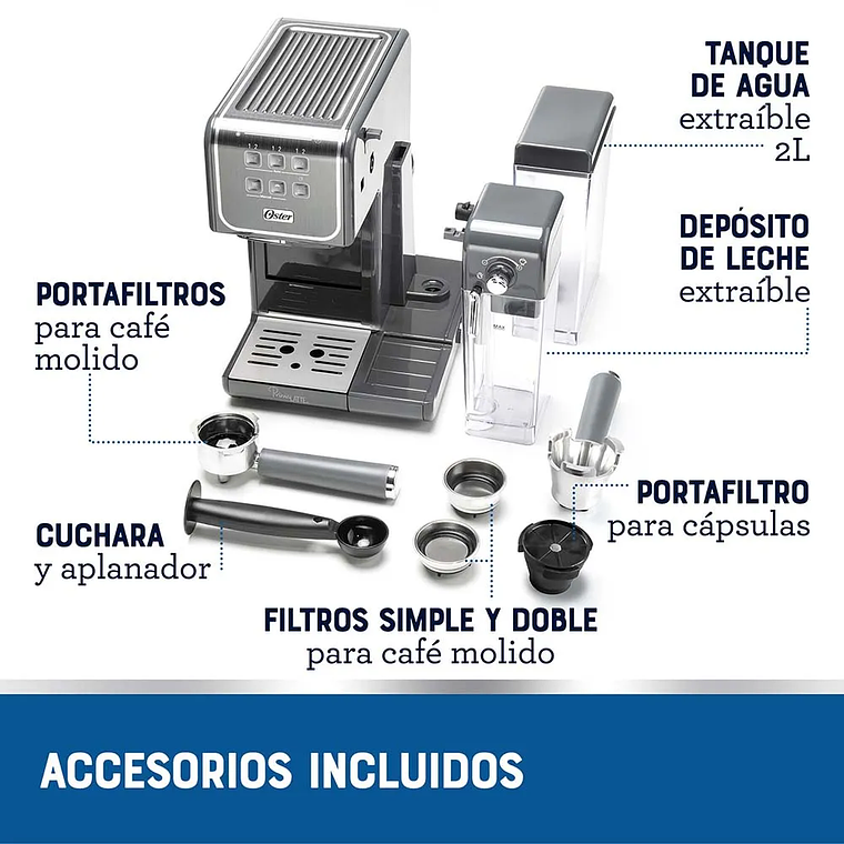 CAFETERA OSTER PRIMALATTE TOUCH BVSTEM6801M 9