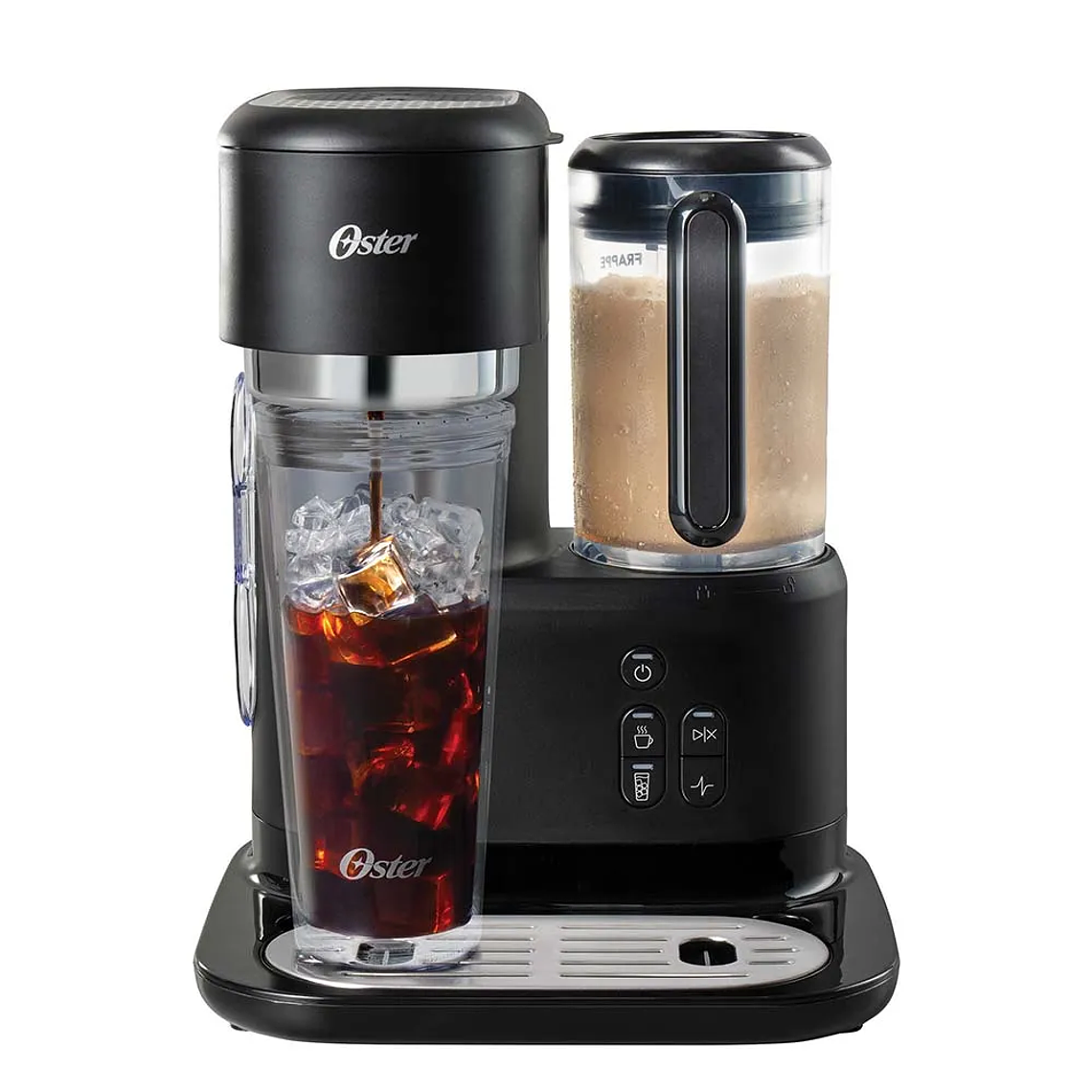 OSTER CAFETERA PARA FRAPPÉ, CON LICUADORA CON 3 FUNCIONALIDADES, NEGRA, BVSTDC03B 1