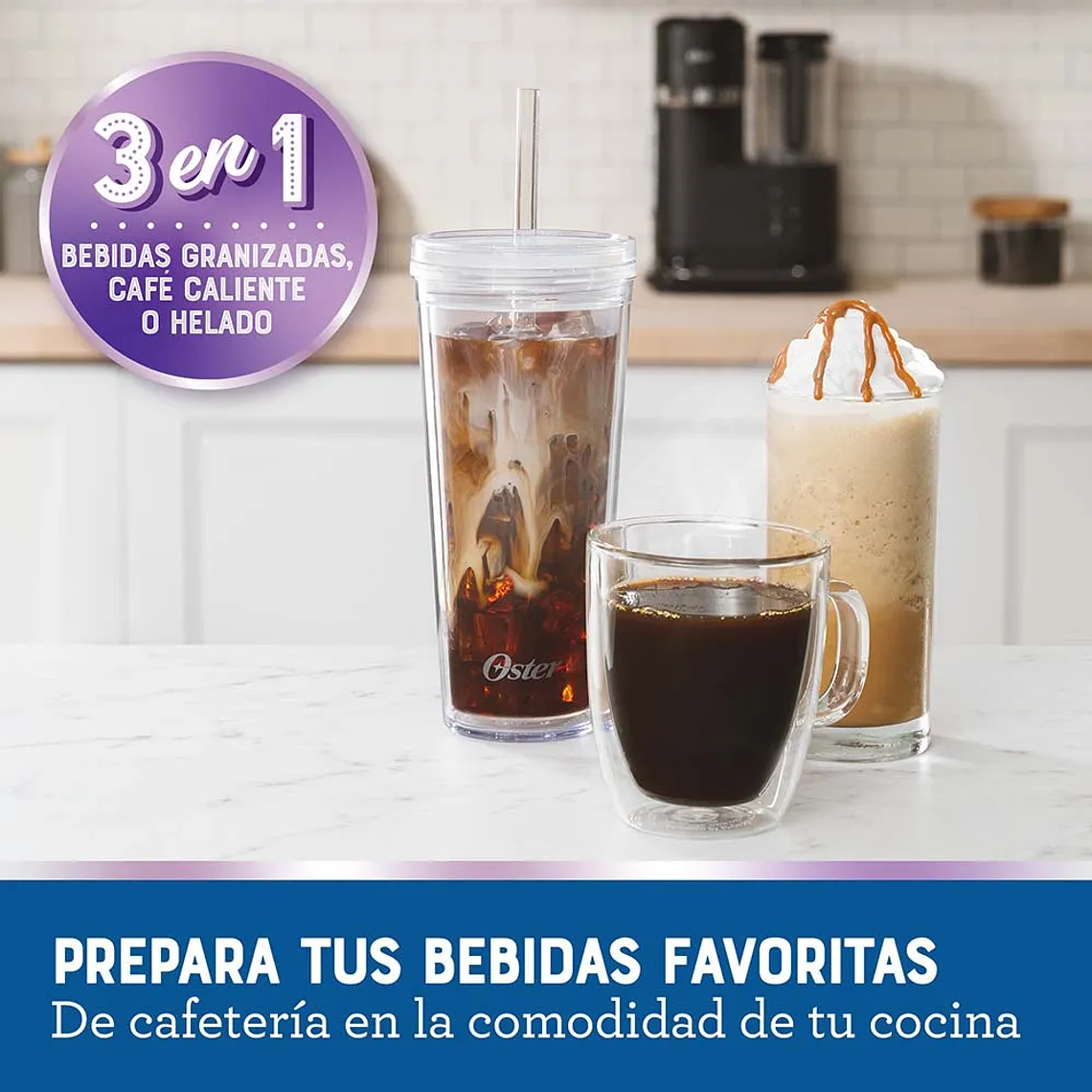 OSTER CAFETERA PARA FRAPPÉ, CON LICUADORA CON 3 FUNCIONALIDADES, NEGRA, BVSTDC03B 7