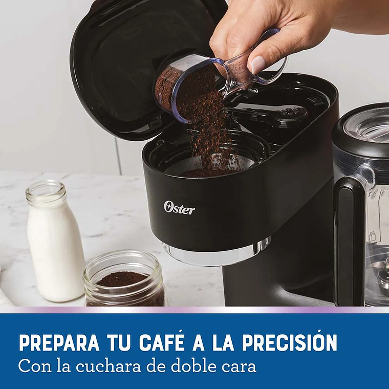 OSTER CAFETERA PARA FRAPPÉ, CON LICUADORA CON 3 FUNCIONALIDADES, NEGRA, BVSTDC03B 12