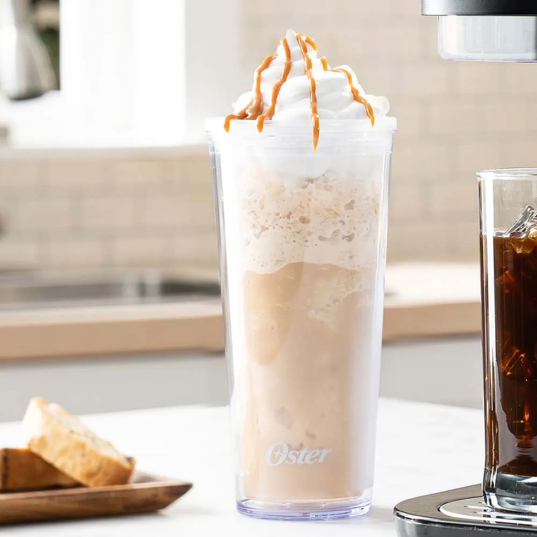 OSTER CAFETERA PARA FRAPPÉ, CON LICUADORA CON 3 FUNCIONALIDADES, NEGRA, BVSTDC03B 13