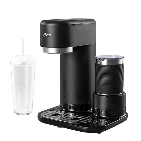 OSTER CAFETERA LATTE 4 EN 1, CON ESPUMADOR, PARA CAFÉ HELADO, GRANIZADO O CALIENTE, NEGRO, BVSTDC02B