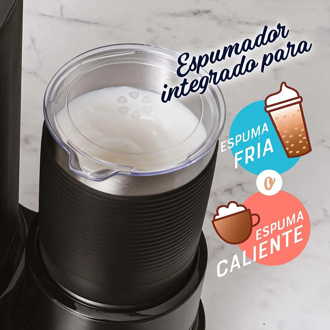 OSTER CAFETERA LATTE 4 EN 1, CON ESPUMADOR, PARA CAFÉ HELADO, GRANIZADO O CALIENTE, NEGRO, BVSTDC02B 11