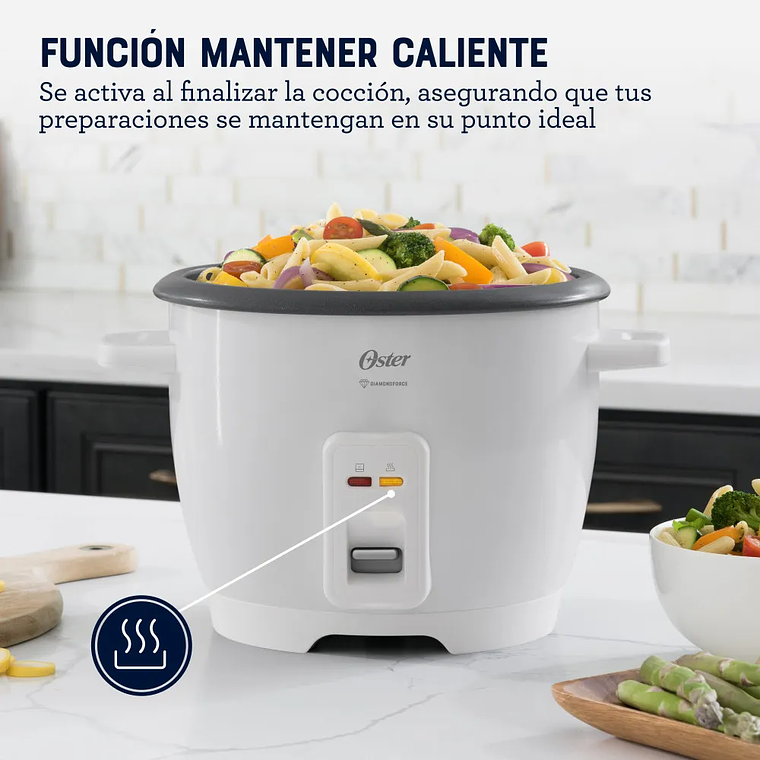 ARROCERA OSTER DE 7 TAZAS, CON DIAMONDFORCE, CKSTRCB7DFWHT 5