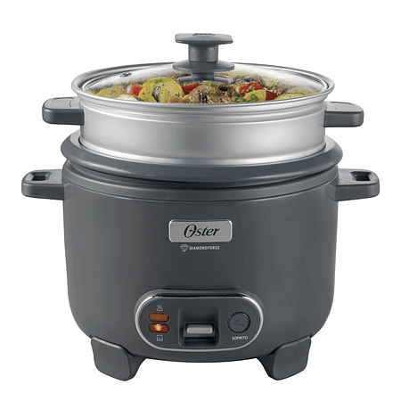 ARROCERA, 3 EN 1, 10 TAZAS DE CAPACIDAD, CON FUNCIÓN DE SOFRITO, VAPORERA, RECUBRIMIENTO ANTIADHERENTE OSTER DIAMONDFORCE, CKSTRC10DFSKE