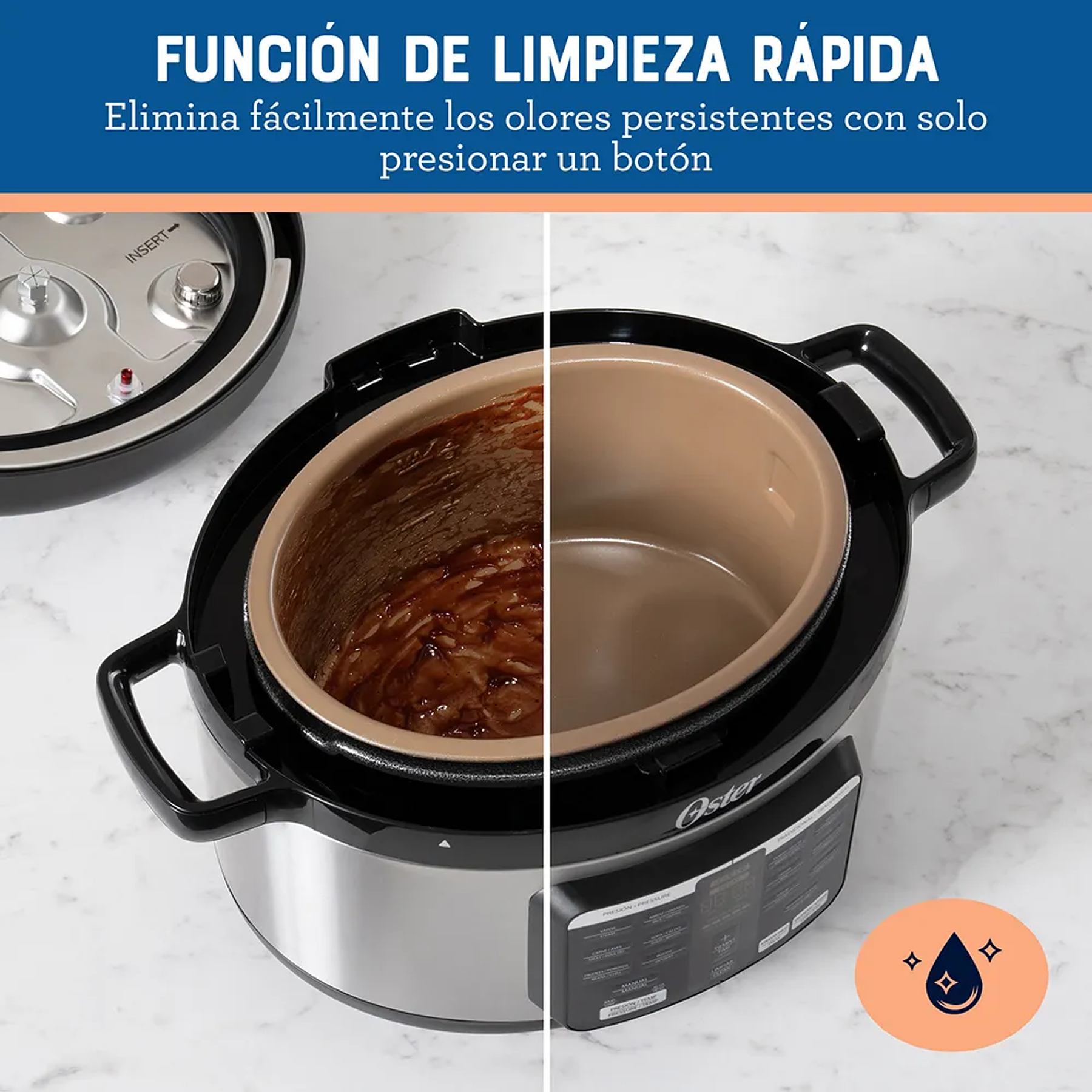 MULTI-OLLA RÁPIDA OVALADA DE 5.7L CON 15 FUNCIONES OSTER CKSTPCECOV57