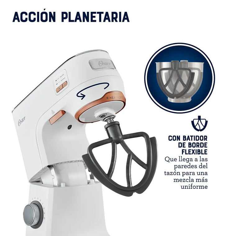 BATIDORA PLANETARIA OSTER CON TECNOLOGÍA HEATSOFT FPSTSMPL4W 5
