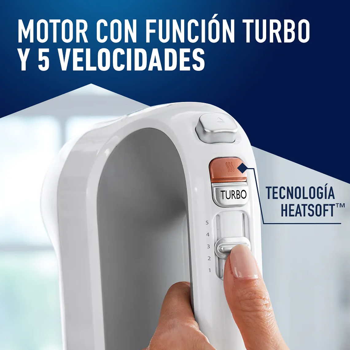 BATIDORA DE MANO OSTER TECNOLOGÍA HEATSOFT FPSTHMAMR 9