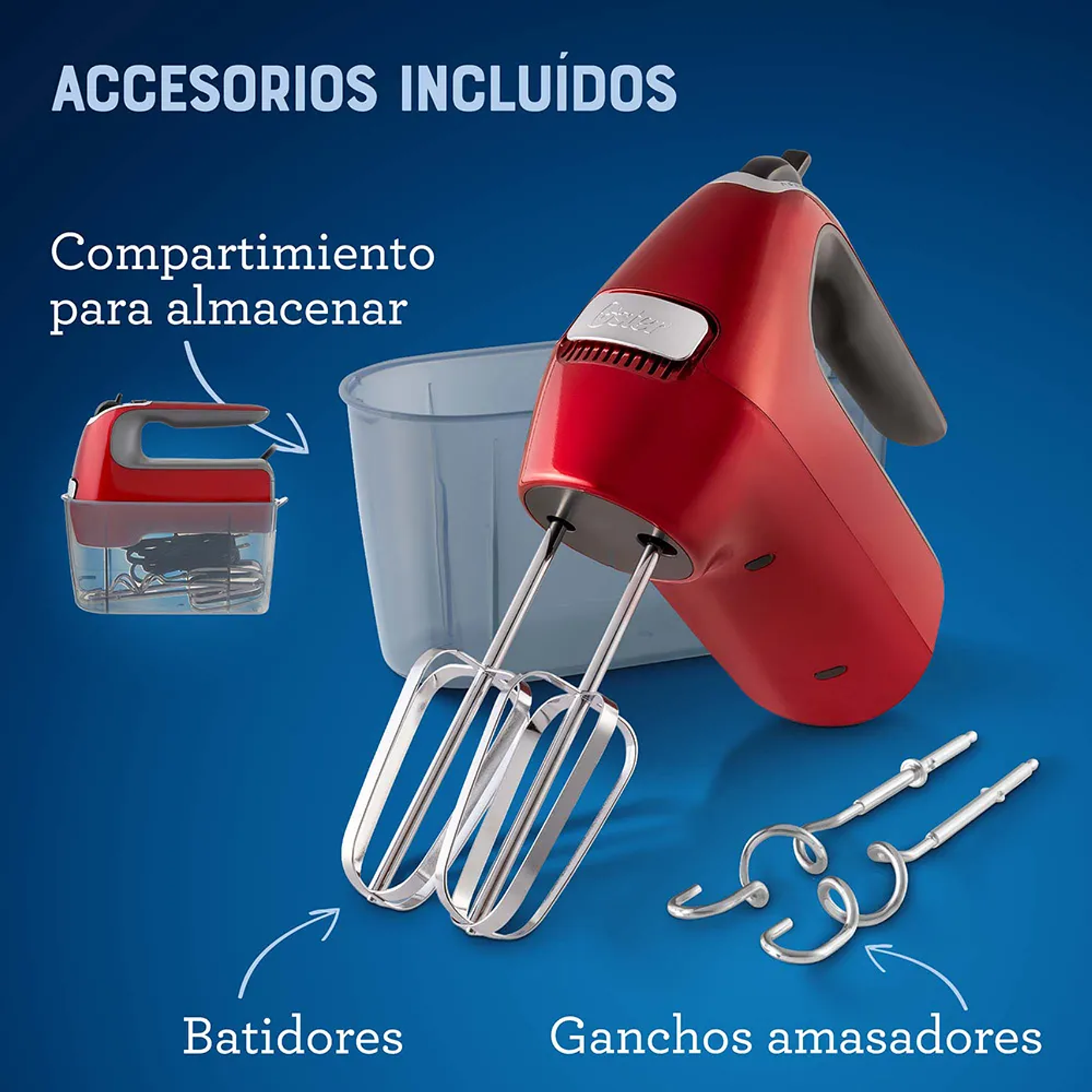 BATIDORA DE MANO OSTER 7 VELOCIDADES + FUNCIÓN TURBO FPSTHM360R