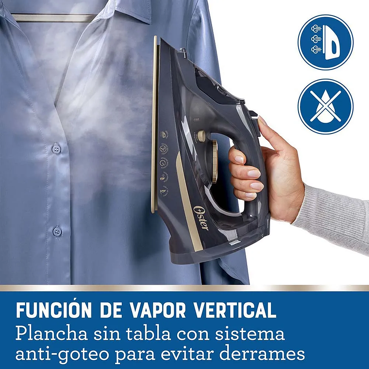 PLANCHA DE VAPOR INALÁMBRICA OSTER 2 EN 1 CON SUELA DE CERÁMICA GCSTCC5000 13
