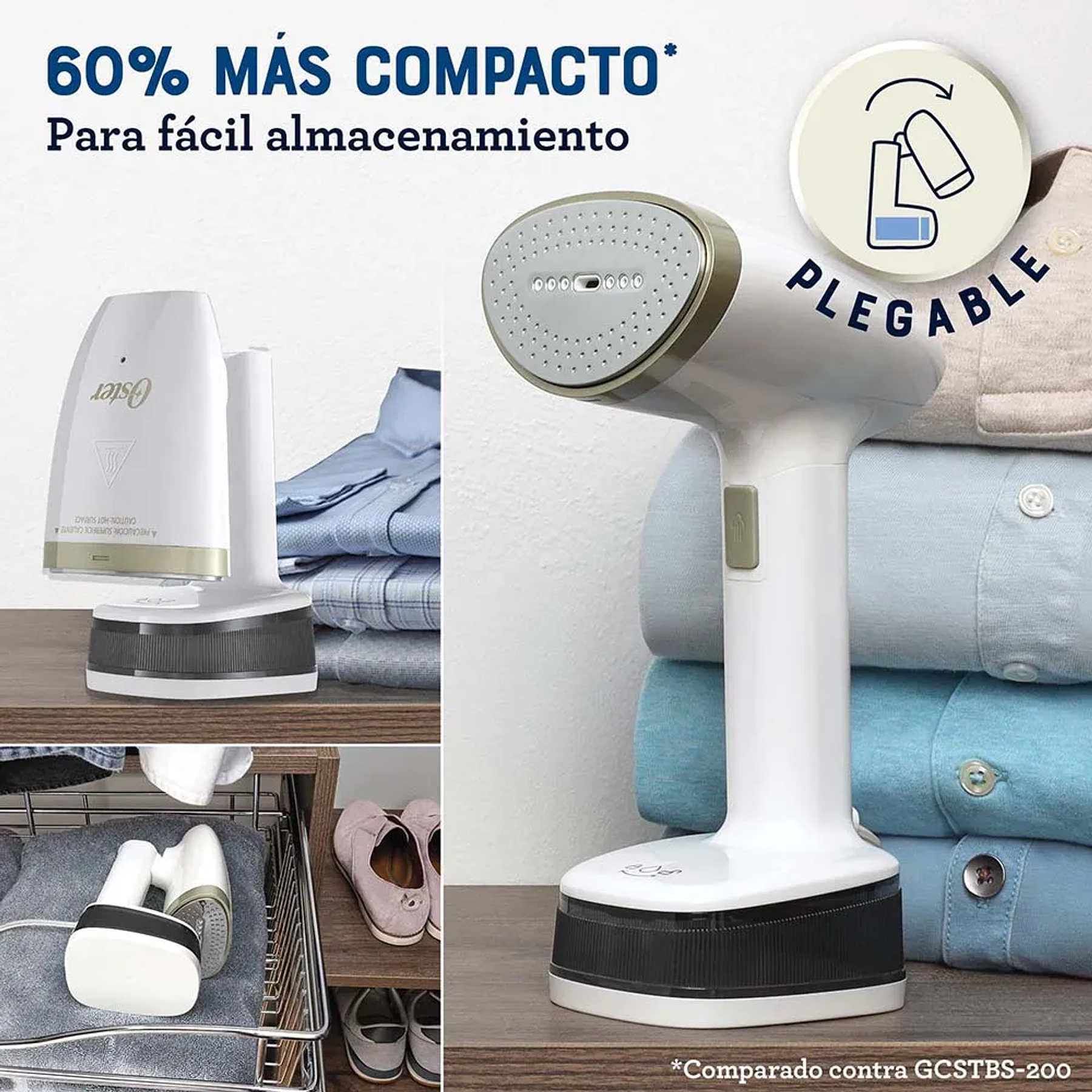 VAPORIZADOR DE PRENDAS DE MANO PLEGABLE OSTER GCSTFS200