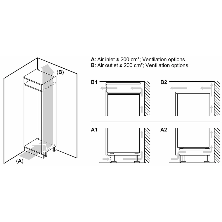Serie 6, Congelador integrable, 177.2 x 55.8 cm, Cierre SoftClose con puerta fija 12