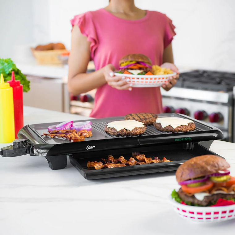 Parrilla Oster® con Recubrimiento Bioceramic™ CKSTGRFM18W 3