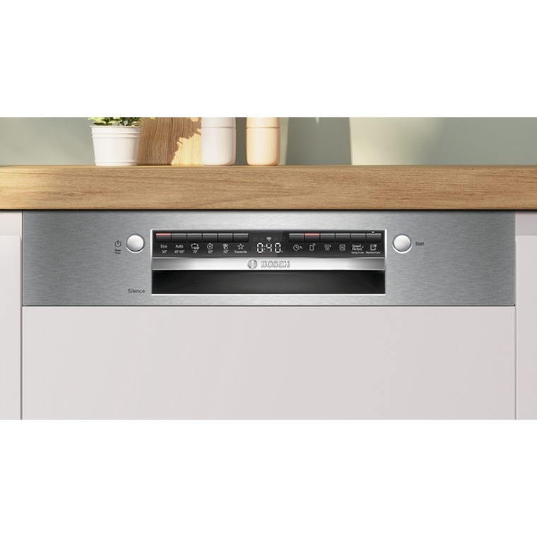 Lavavajillas Bosch Serie 4 SMI4HVS14E | Semi-integrable | Inox Panel | Home Connect 4