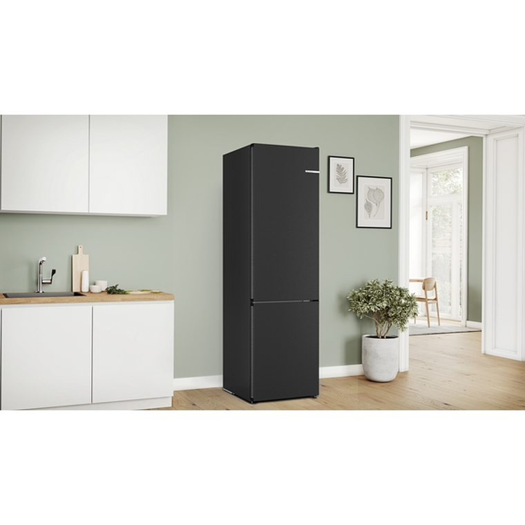 Serie 4 Frigorífico combinado de libre instalación 203 x 60 cm Acero Negro 3