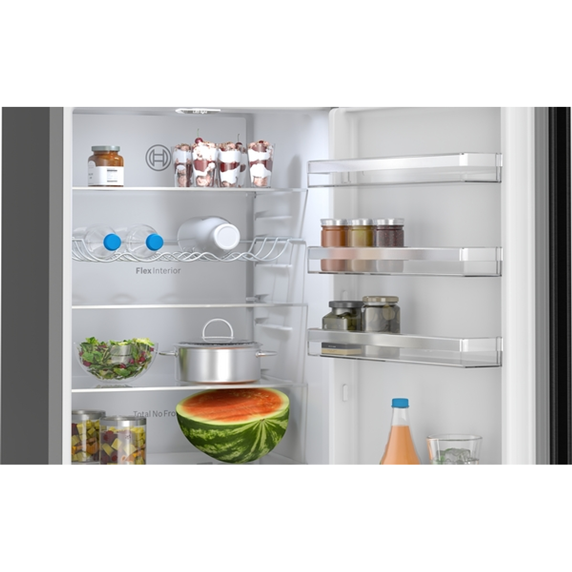 Serie 4 Frigorífico combinado de libre instalación 203 x 60 cm Acero Negro 4