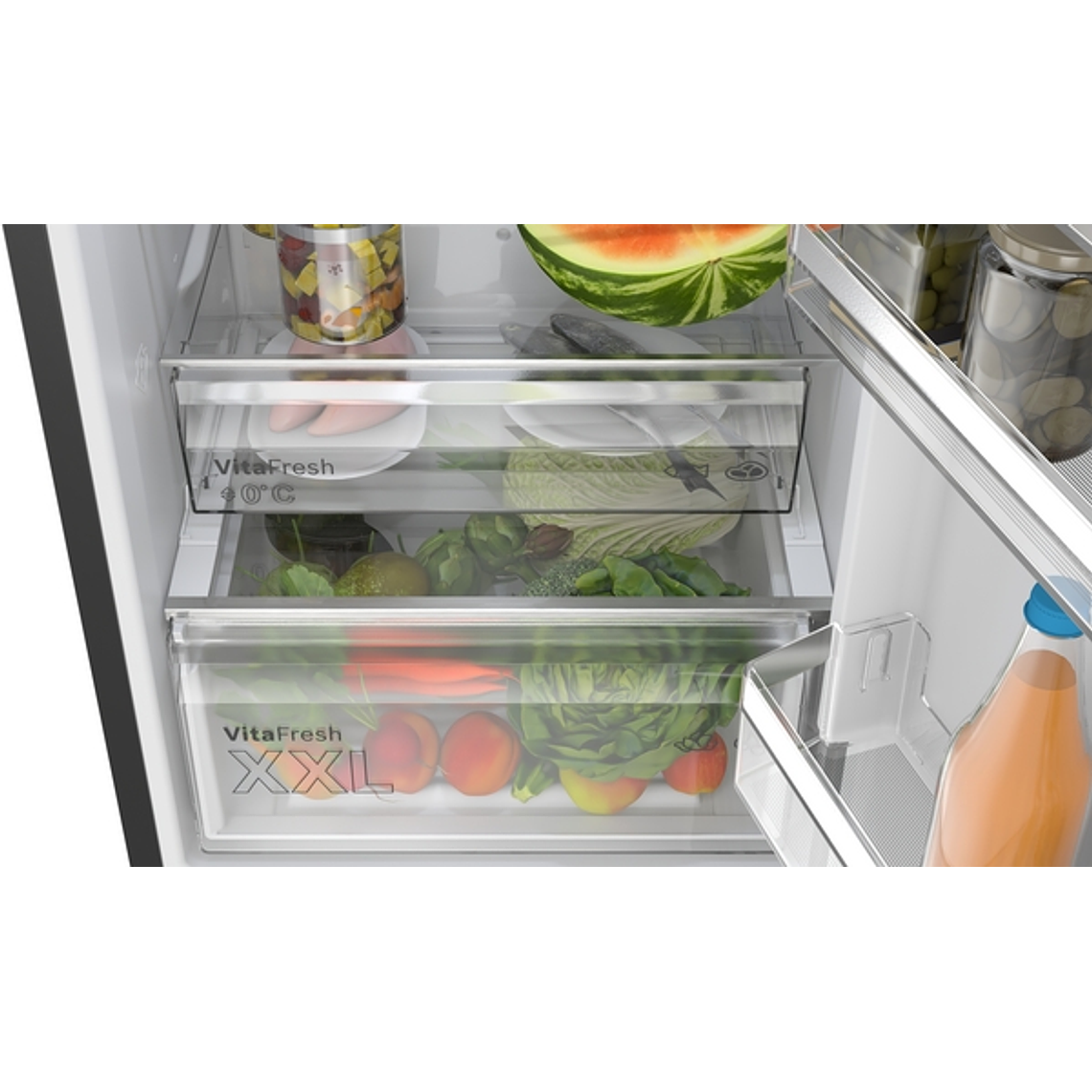 Serie 4 Frigorífico combinado de libre instalación 203 x 60 cm Acero Negro 7