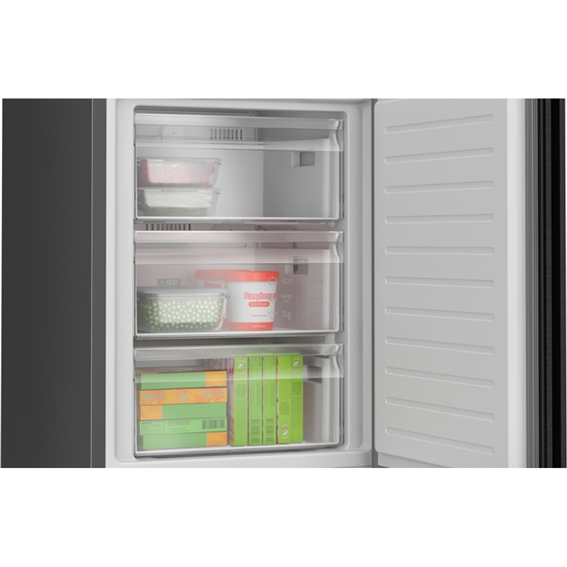 Serie 4 Frigorífico combinado de libre instalación 203 x 60 cm Acero Negro 8