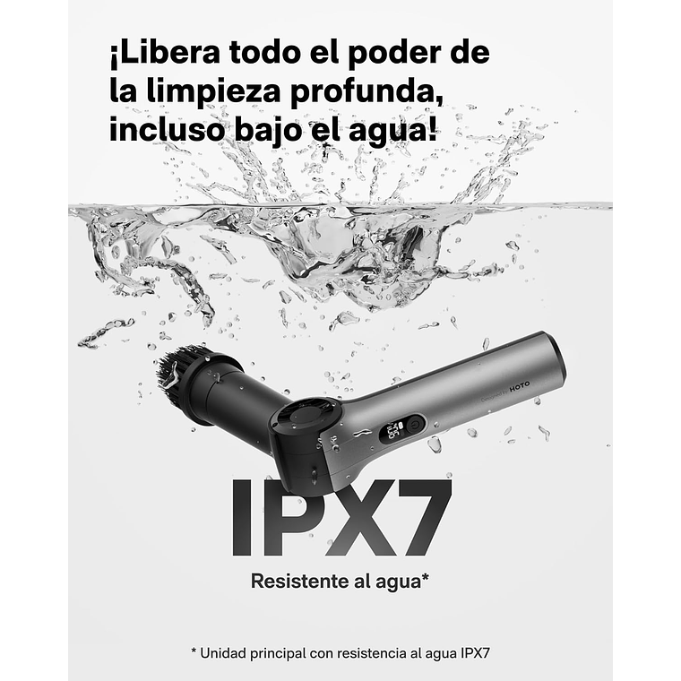 Cepillo Eléctrico HOTO 8 en 1 Extensible e Impermeable IPX7 5