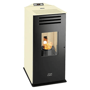 Estufa de Pellets Last Calor Anna 7.1 kW Crema y Negro
