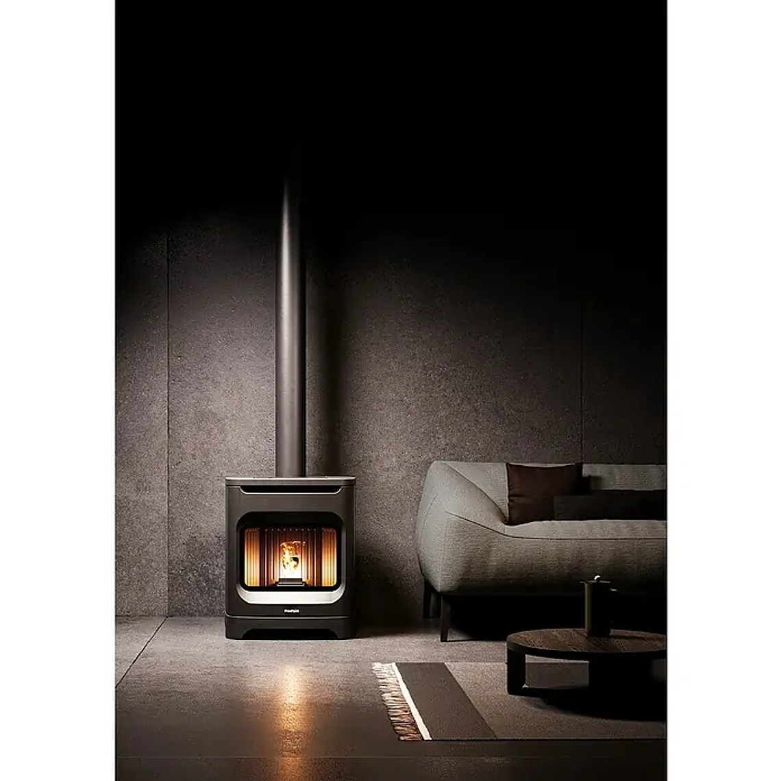 Estufa de Pellets FreePoint Flos 6 kW Wifi Negro 3