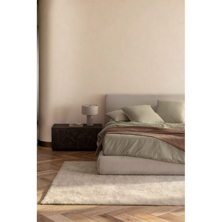 Cama para colchón 160x200cm con canapé abatible en tela beige crema Norena 1