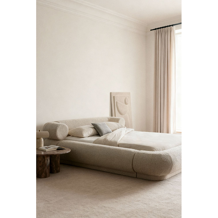 Cama en tela bouclé Bernaste 1