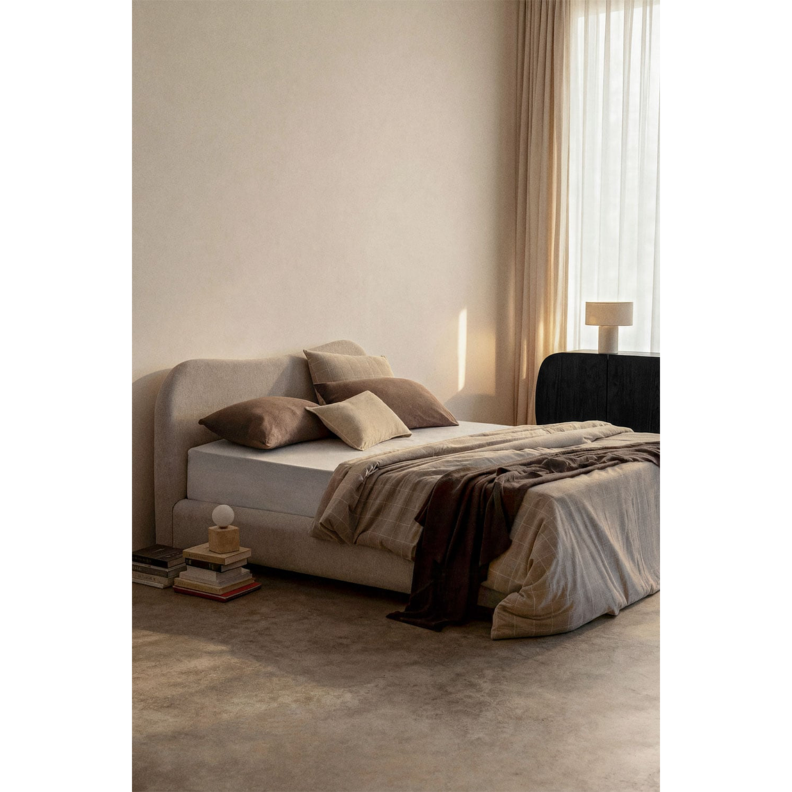 Cama con canapé abatible tapizada Winselet 1