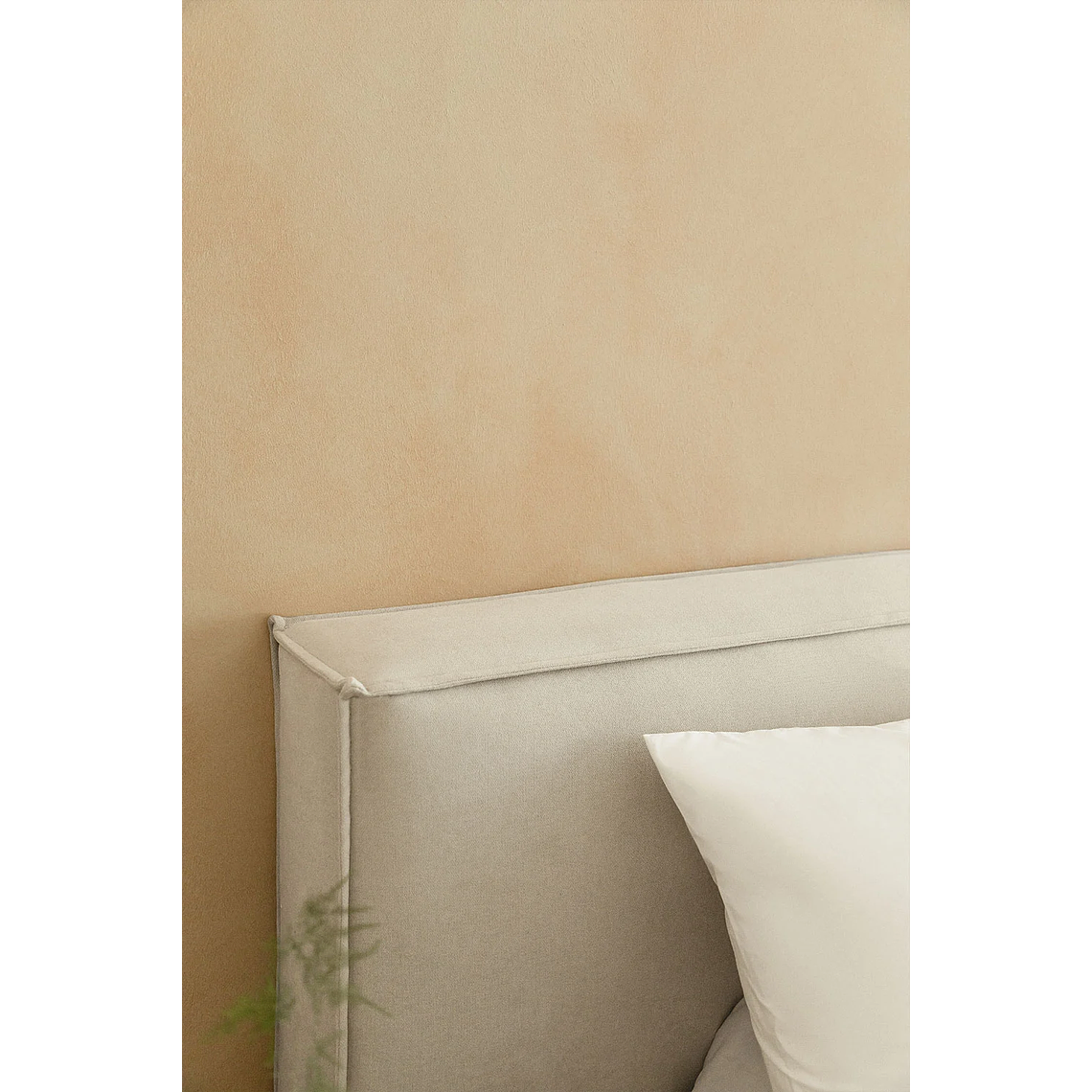 Cama Europea 2 Plazas NASSIKA Lunari con Canapé Abatible para Colchón 140x190 cm en Chenilla 5