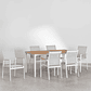 Set de Comedor Exterior Katiana - Elvira: Mesa de Aluminio y Madera de Teca  - Miniatura 1