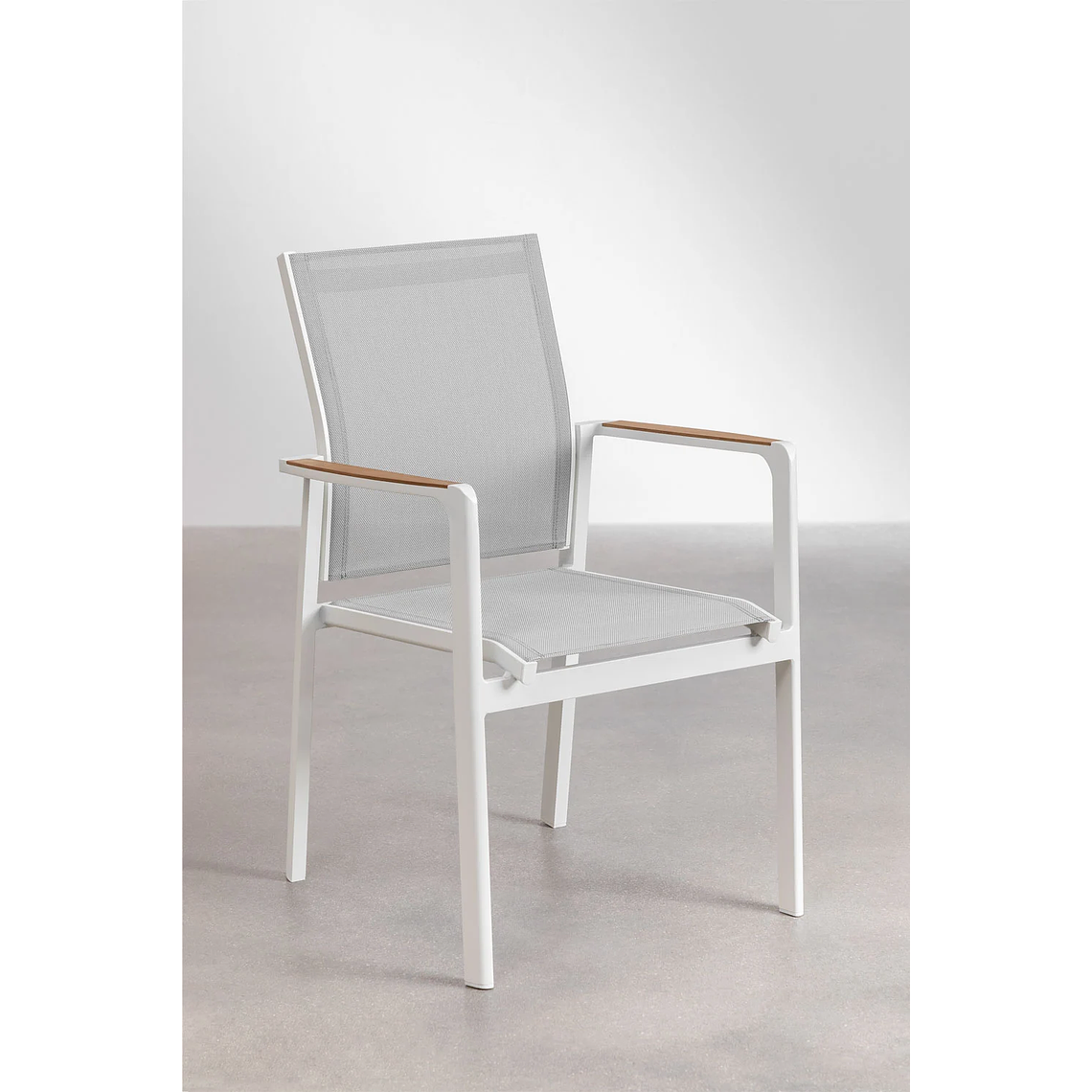 Set de Comedor Exterior Katiana - Elvira: Mesa de Aluminio y Madera de Teca  3