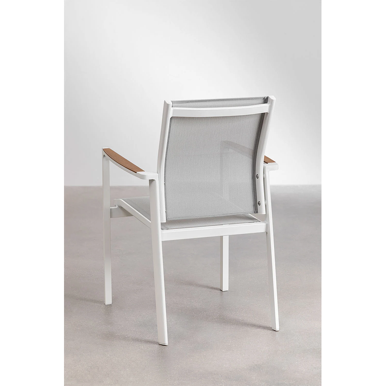 Set de Comedor Exterior Katiana - Elvira: Mesa de Aluminio y Madera de Teca  8