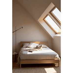 Cama para colchón 160x200cm en madera Gellis