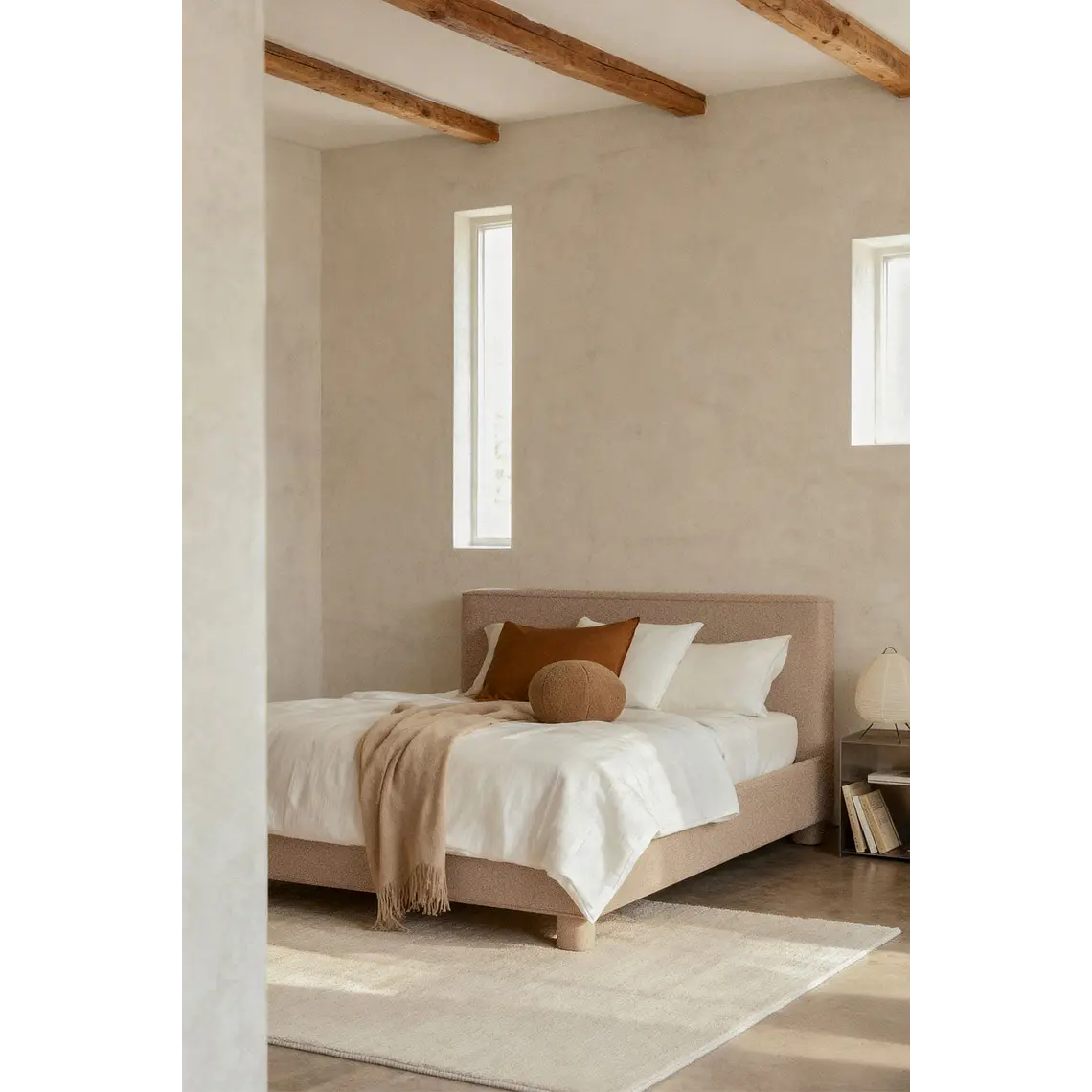 Cama en tela chenilla gruesa Jokin 1