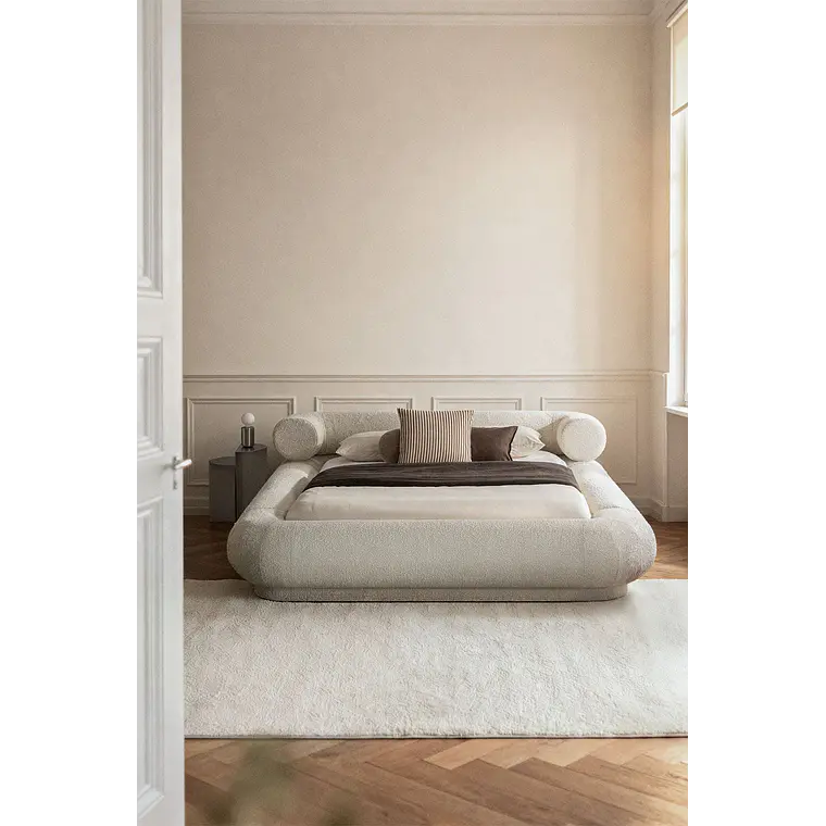 Cama en tela bouclé Bernaste 1