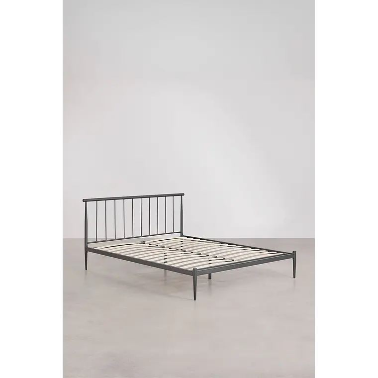 Cama Amaia: Elegancia Industrial en Hierro Forjado 10