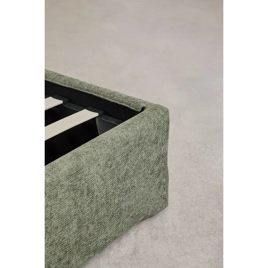 Cama Lorea Verde Salvia: Elegancia Orgánica y Almacenamiento Premium 6