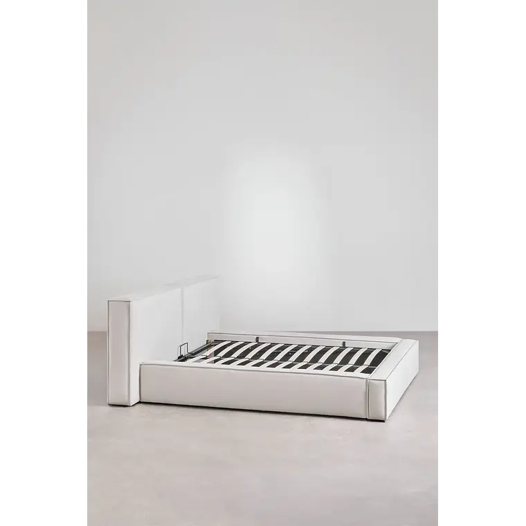 Cama Lunari: Confort Premium en Chenilla Blanco Roto 2
