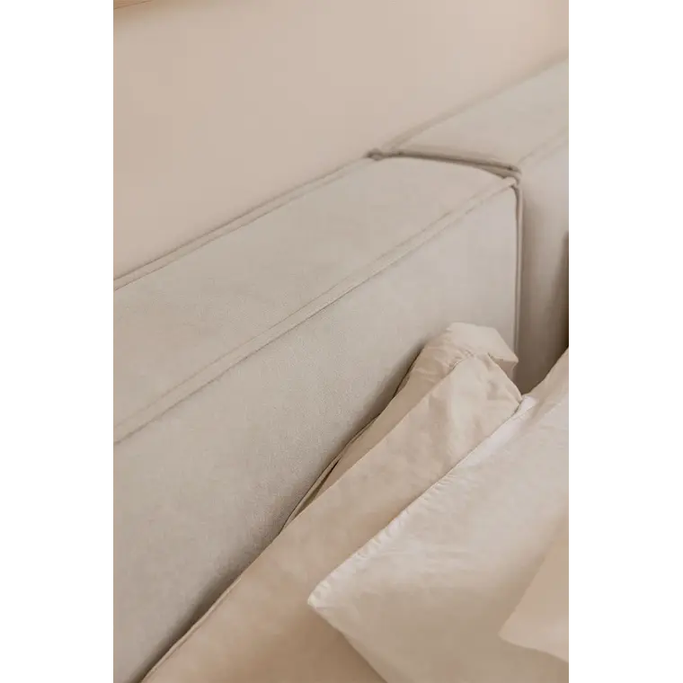 Cama Lunari: Confort Premium en Chenilla Blanco Roto 3