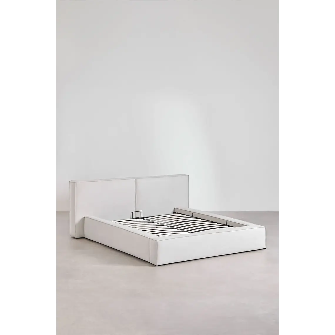 Cama Lunari: Confort Premium en Chenilla Blanco Roto 4