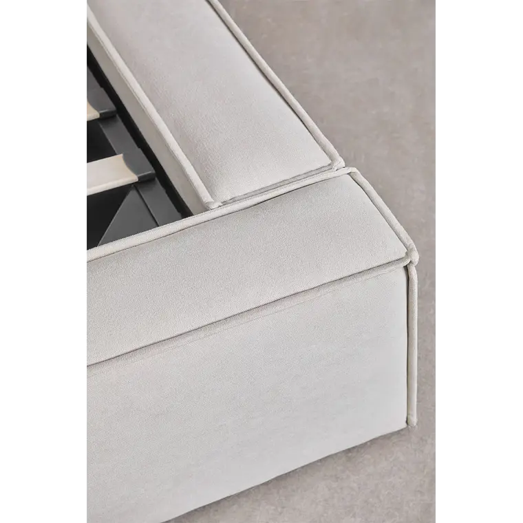 Cama Lunari: Confort Premium en Chenilla Blanco Roto 9