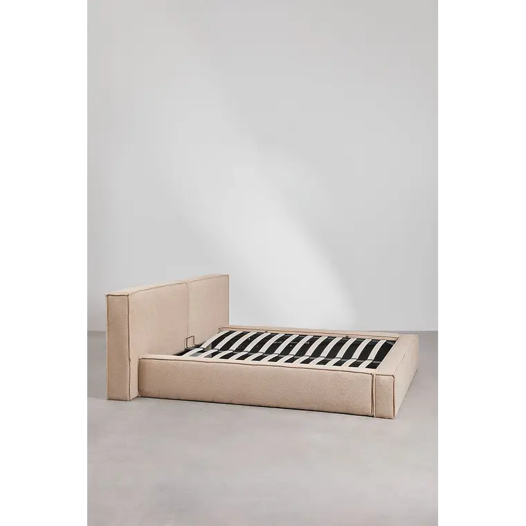 Cama Lunari: Confort Premium en Chenilla Blanco Roto 12