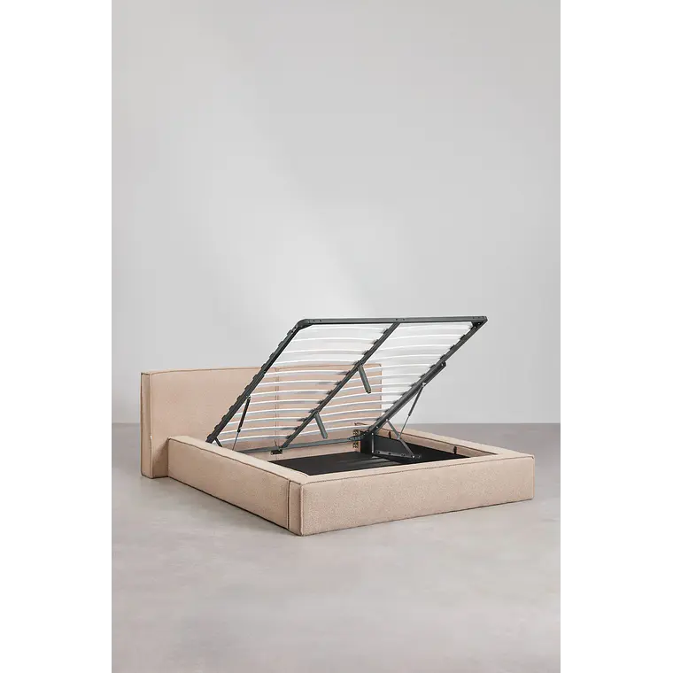 Cama Lunari: Confort Premium en Chenilla Blanco Roto 13