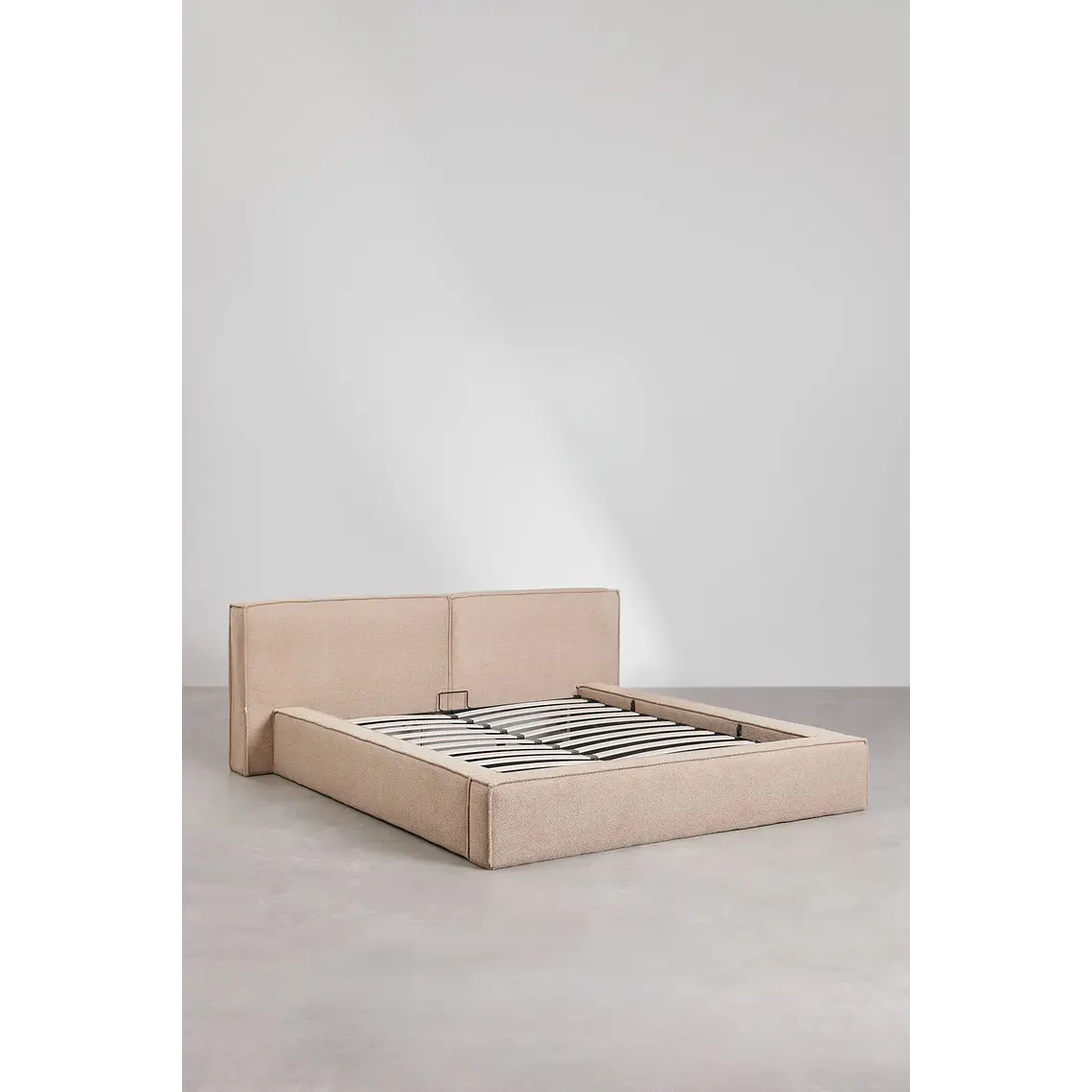 Cama Lunari: Confort Premium en Chenilla Blanco Roto 14