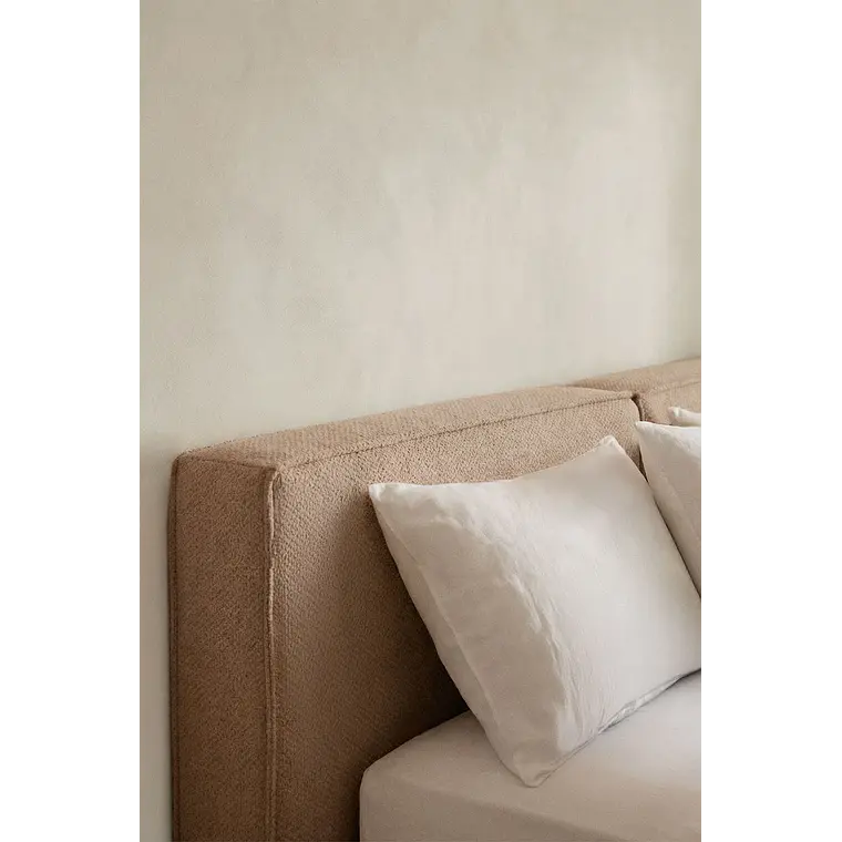 Cama Lunari: Confort Premium en Chenilla Blanco Roto 11