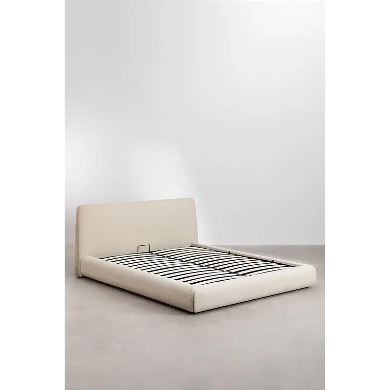 Cama Norena: Canapé Abatible en Tela Beige Crema 11