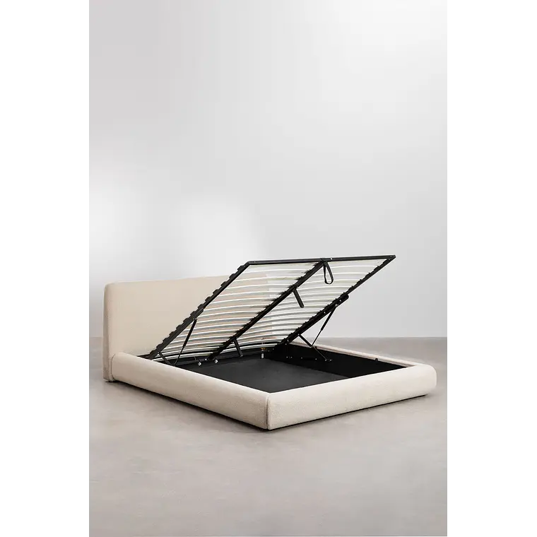 Cama Norena: Canapé Abatible en Tela Beige Crema 13