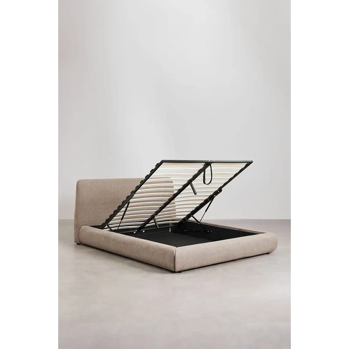 Cama Norena: Canapé Abatible en Tela Beige Crema 5